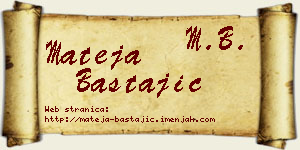 Mateja Bastajić vizit kartica